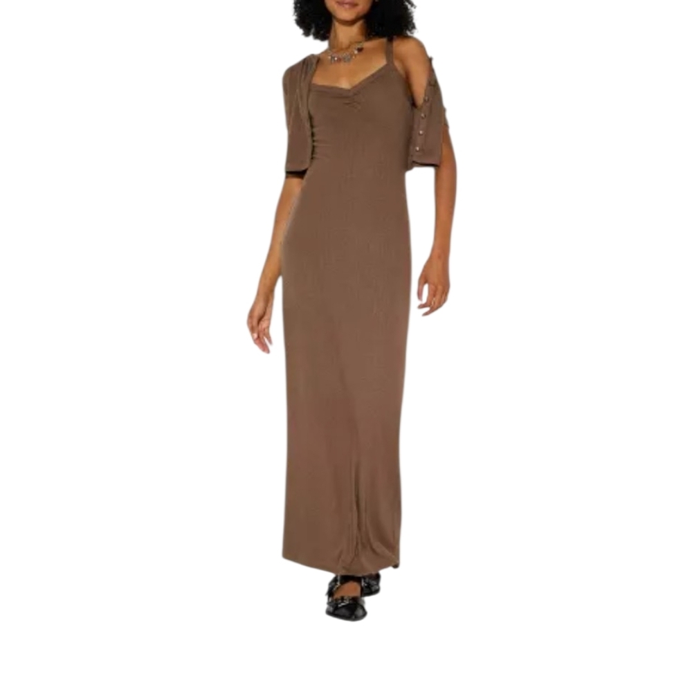 Wild Fable 2 Piece Brown Casual Maxi Dress 2X